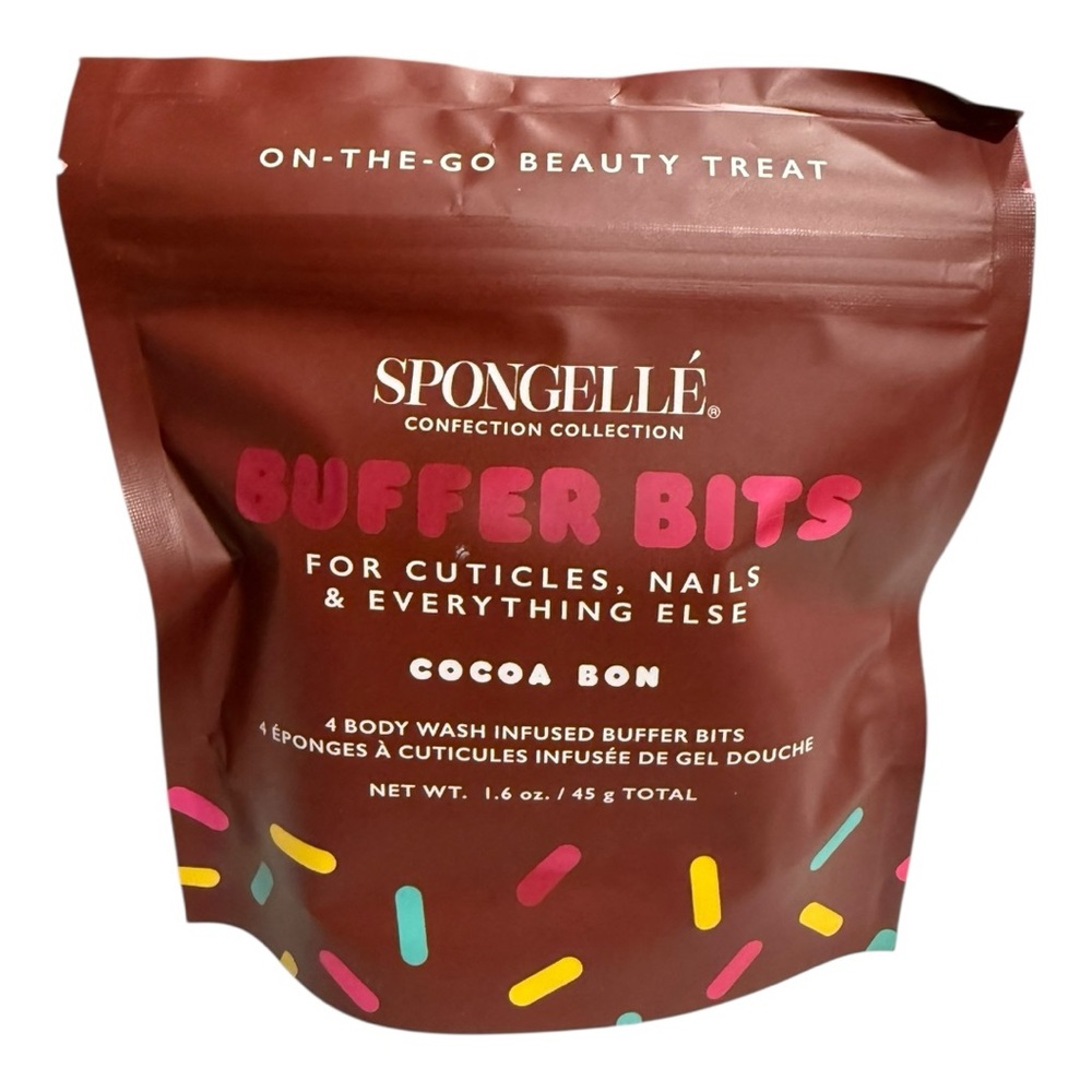 Spongellé Buffer Bits – Cocoa Bon (4 ct) – Confection Collection Brand New
